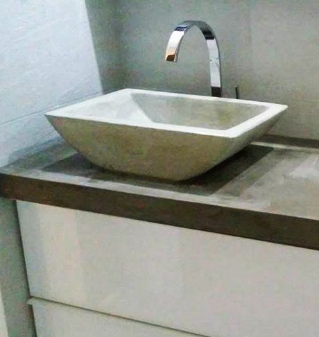 lavamanos de cemento para bano