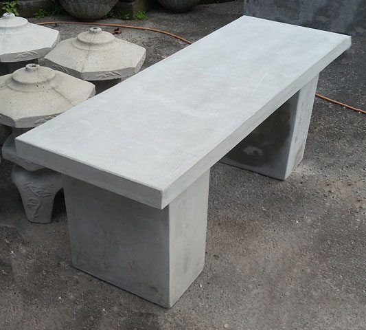 banco de cemento rectangular moderno